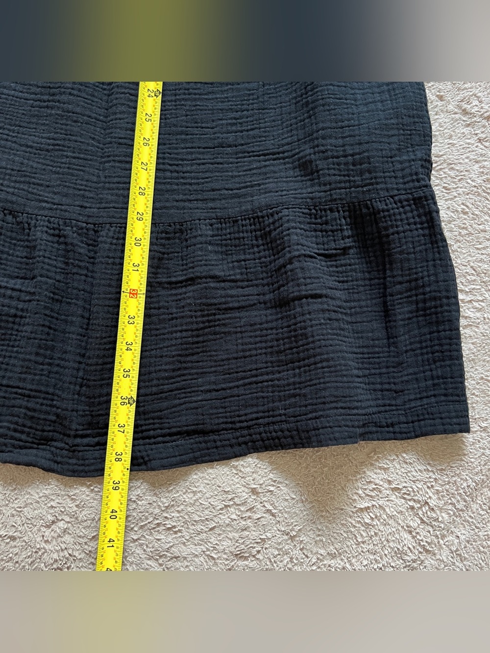 Chico's Gauzy Cotton 3/4 Sleeves Midi Dress Preppy Old Money Cottage Sz 14 - Picture 6 of 8